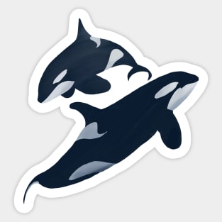 Orca Pair Sticker